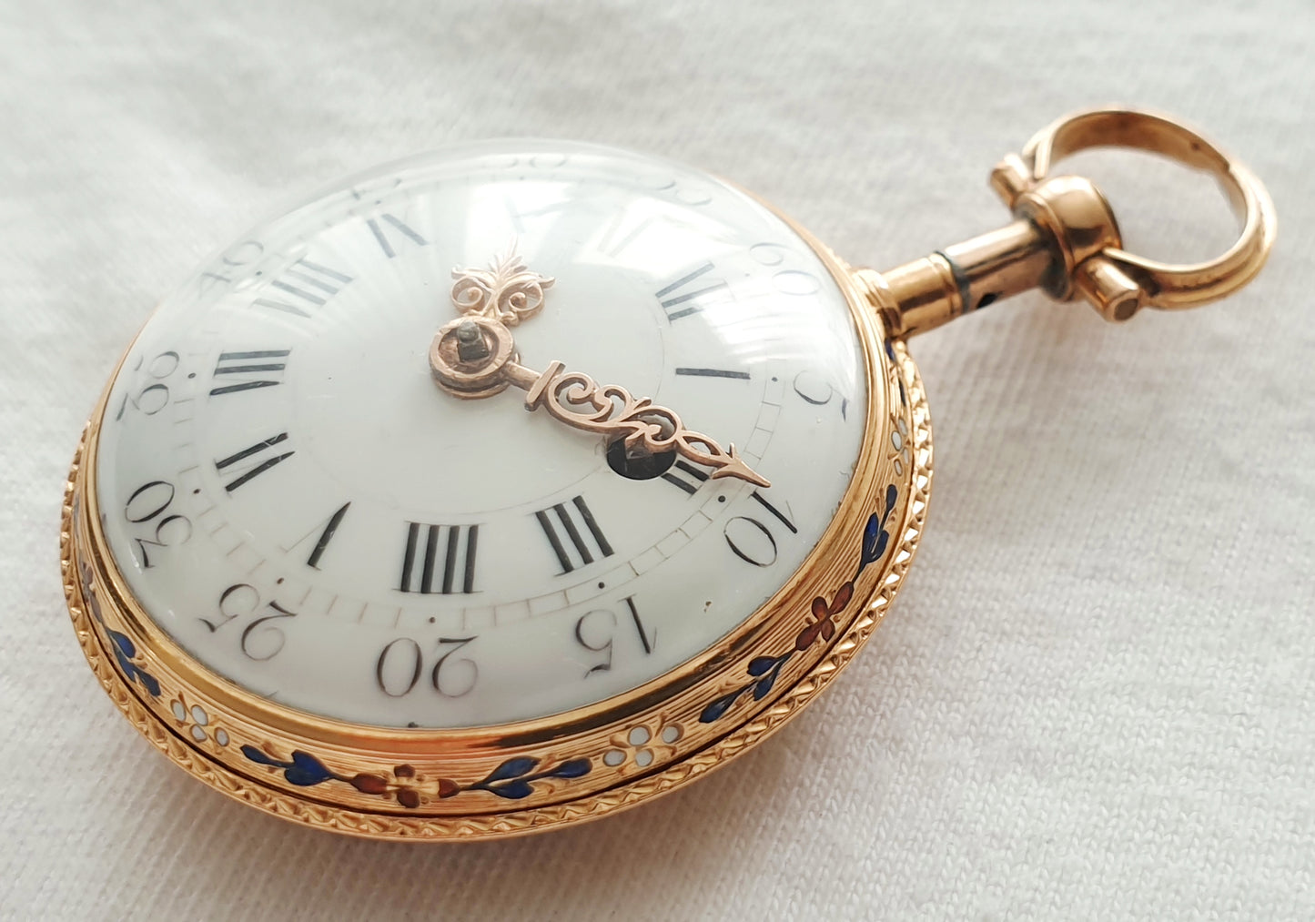 Gold enameled French verge fusee